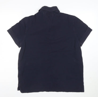 Tommy Hilfiger Men's Blue Slim Fit Premium Pique Polo L