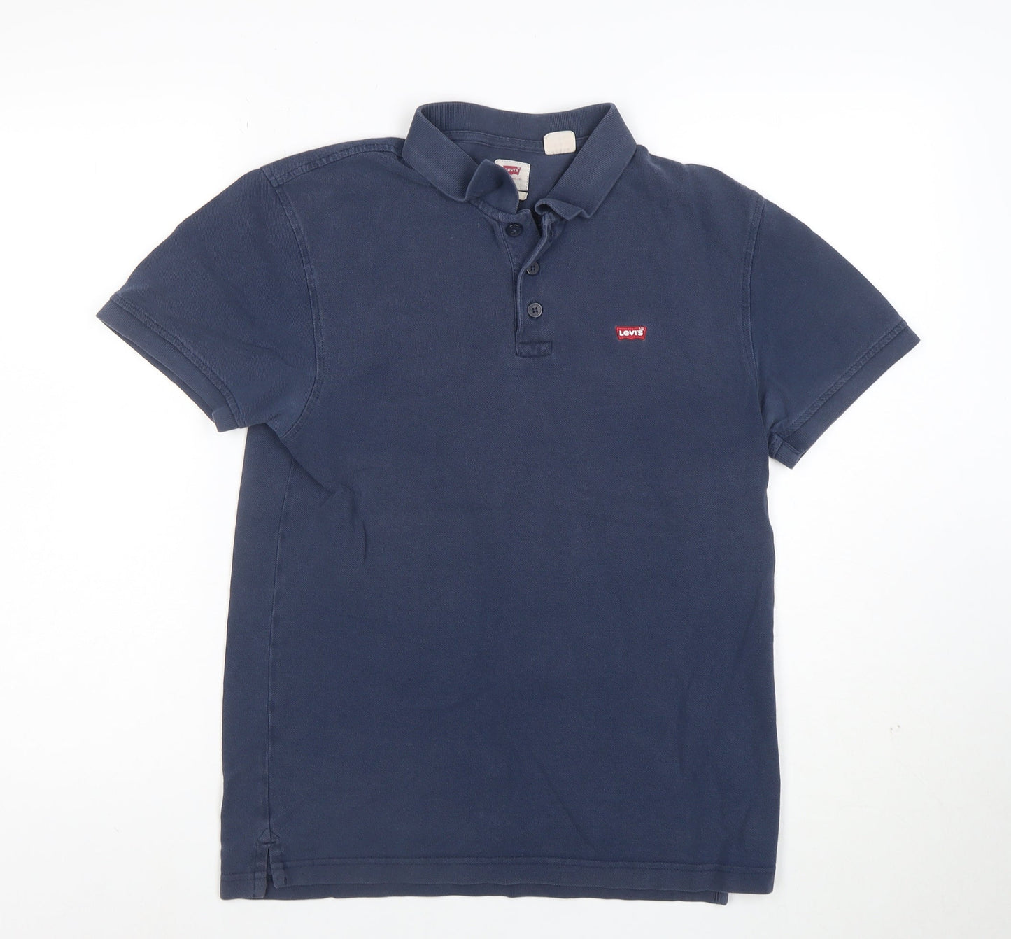 Levi's Men's Navy Blue Classic Cotton Short Sleeve Polo Shirt S