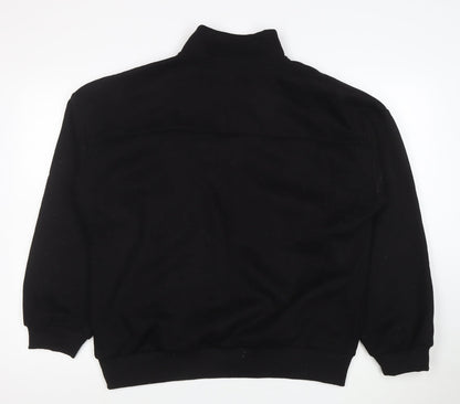 White Fox Women's Black 1/4 Zip Pullover Sweatshirt Size M/L
