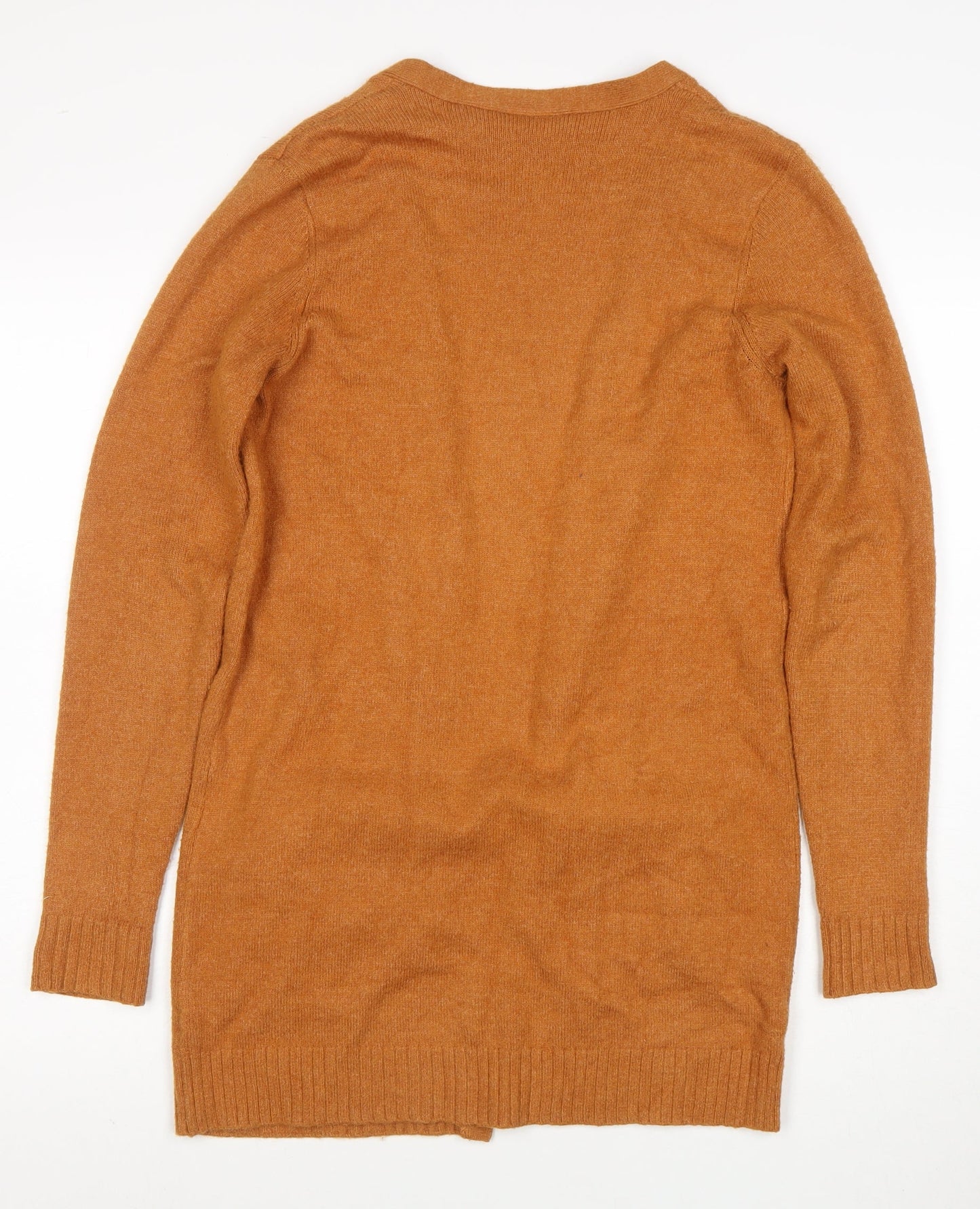 VILA Women Brown Knit Long Sleeve Open Cardigan XS