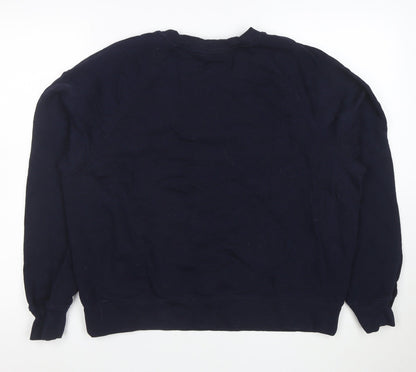 Arket Men's Blue Cotton Long Sleeve Pullover Sweatshirt Size S