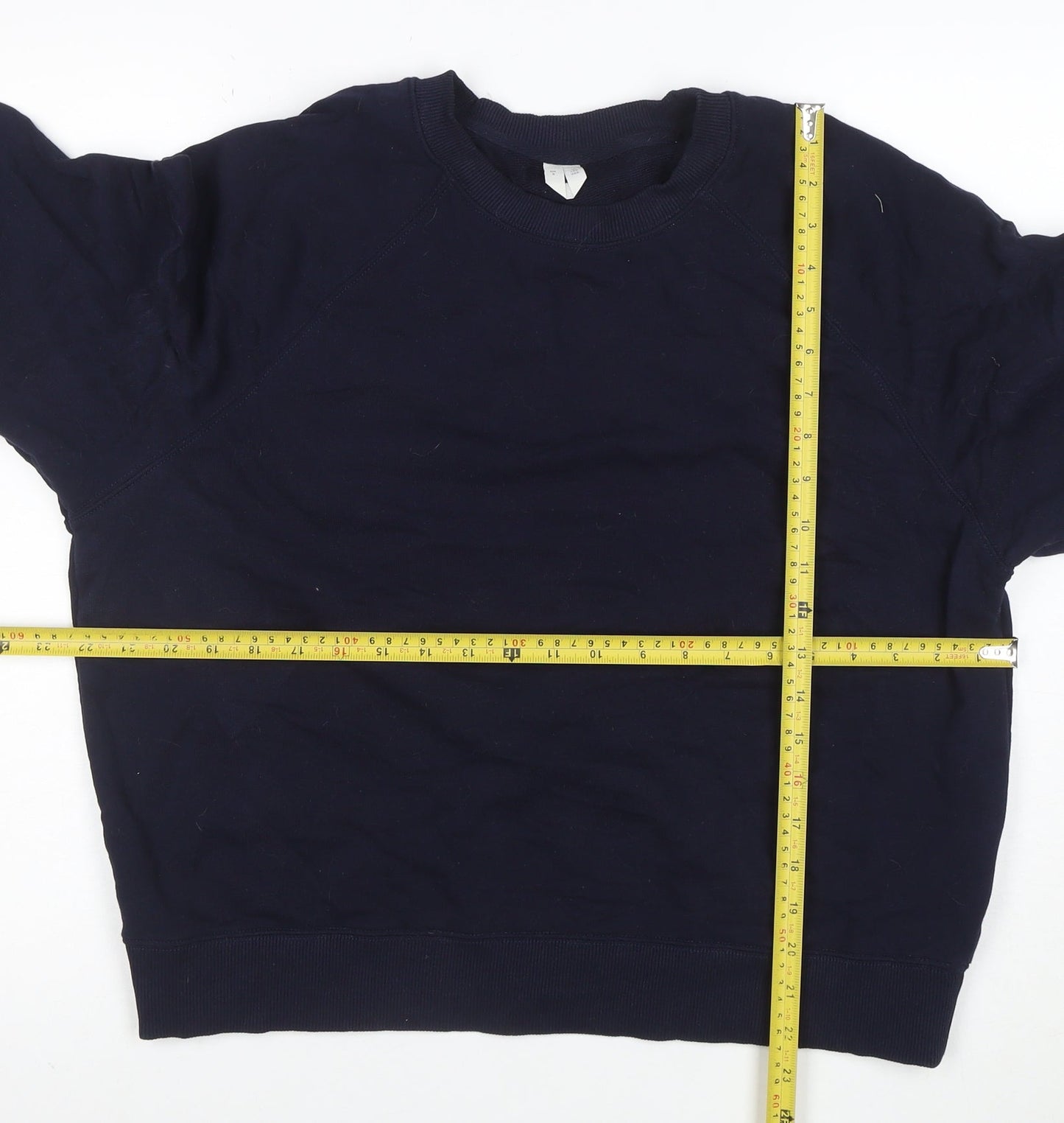 Arket Men's Blue Cotton Long Sleeve Pullover Sweatshirt Size S