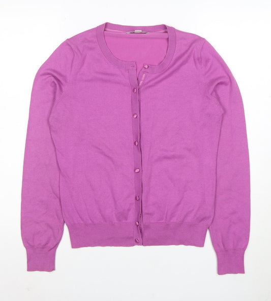 Banana Republic Women's Pink Silk Blend Cardigan Jumper M