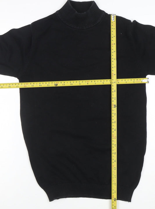 Madcap England Men's Black XS Roll Neck Cotton Jumper
