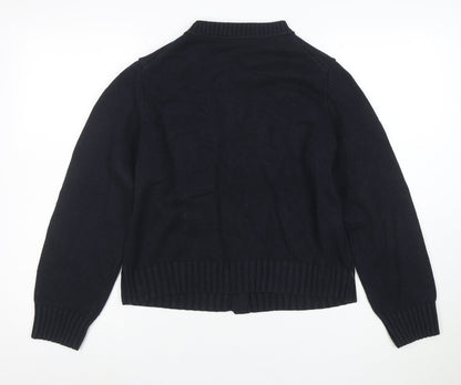 Marks and Spencer Women Black M Button Cardigan Knit Long Sleeve