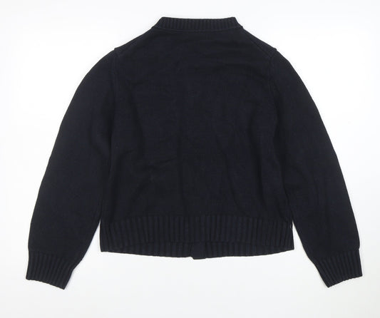Marks and Spencer Women Black M Button Cardigan Knit Long Sleeve
