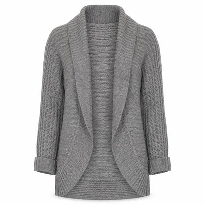 Sfera Women Grey Open Knit Long Sleeve Cardigan Size S