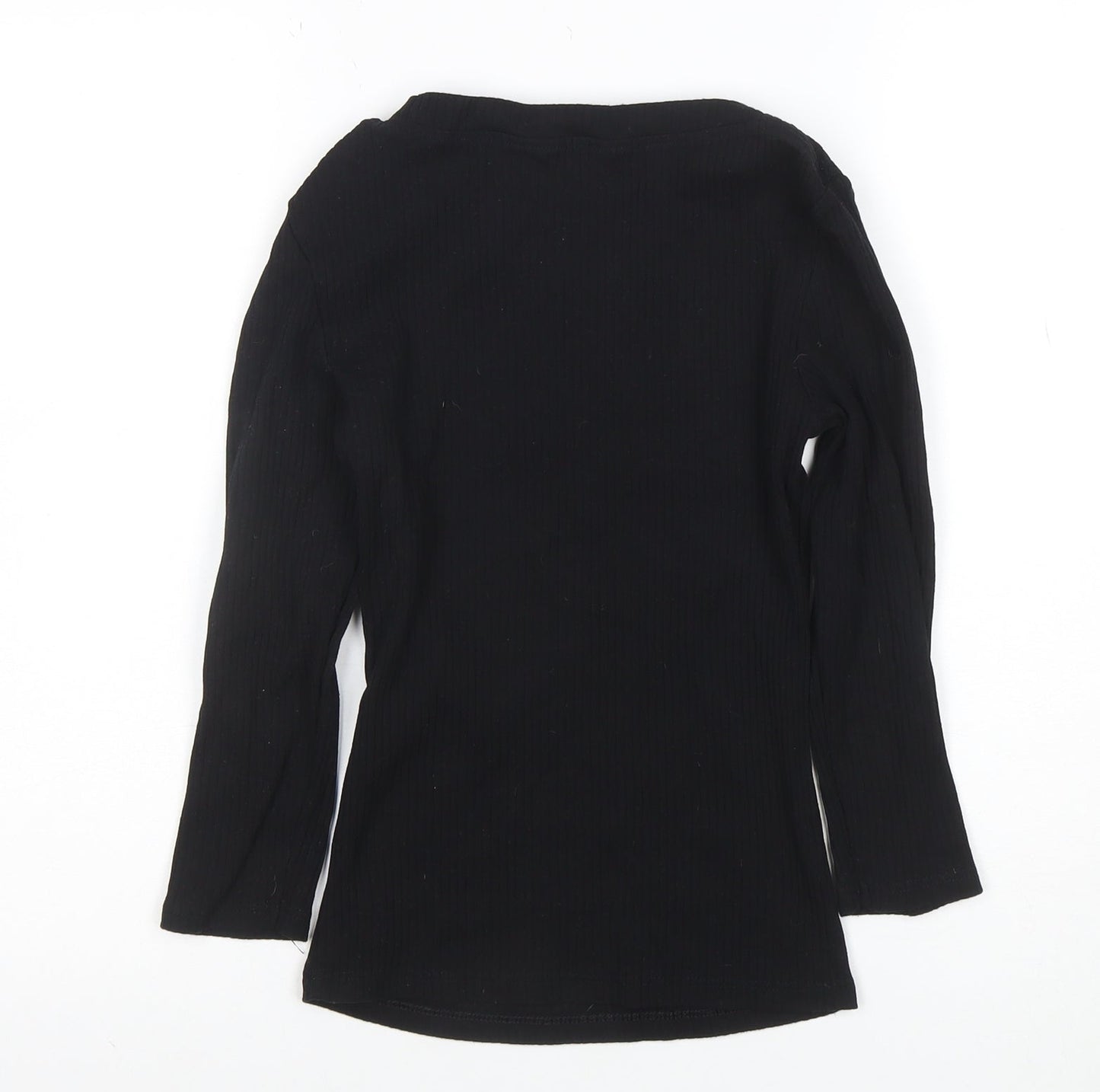 Friends Like These Women's Black Long Sleeve Cotton T-Shirt Size 8