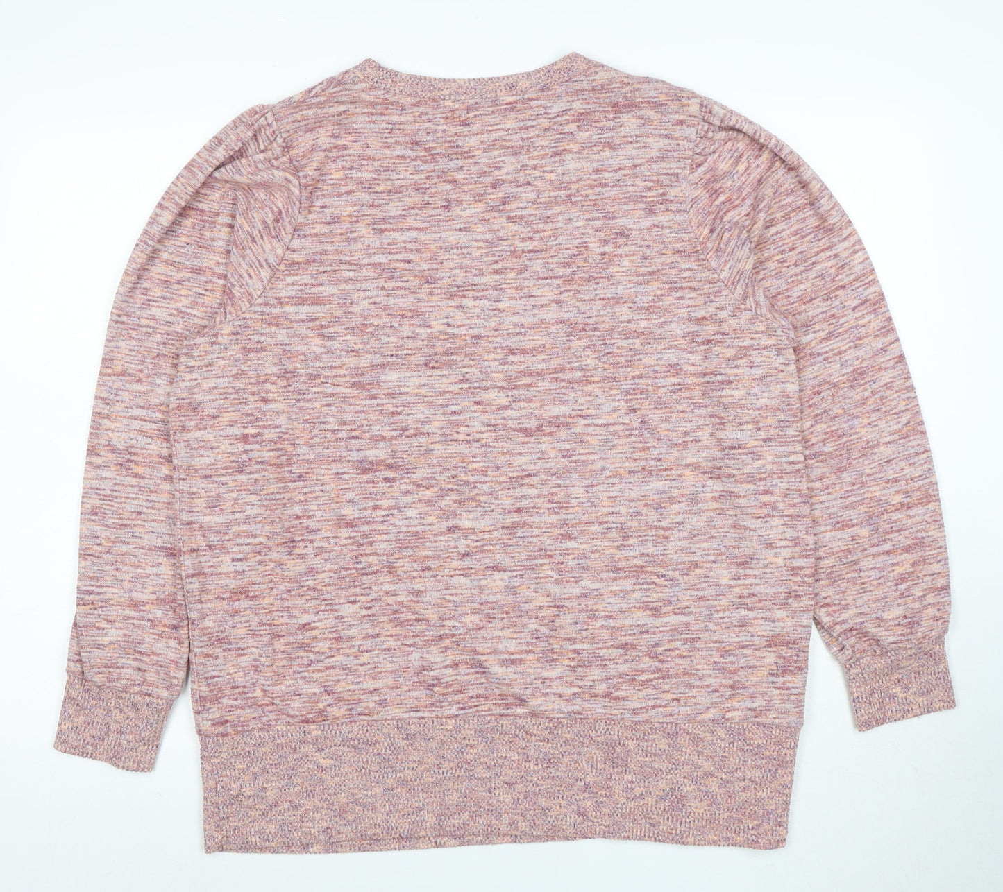 Next Women's Pink Mix Crew Neck Pullover Sweatshirt XL Cotton Blend