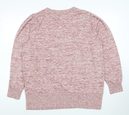 Next Women's Pink Mix Crew Neck Pullover Sweatshirt XL Cotton Blend