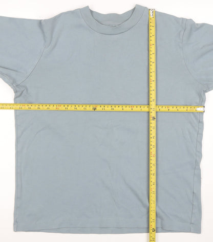 Uniqlo Women Blue Cotton Pullover Sweatshirt M Relaxed Fit