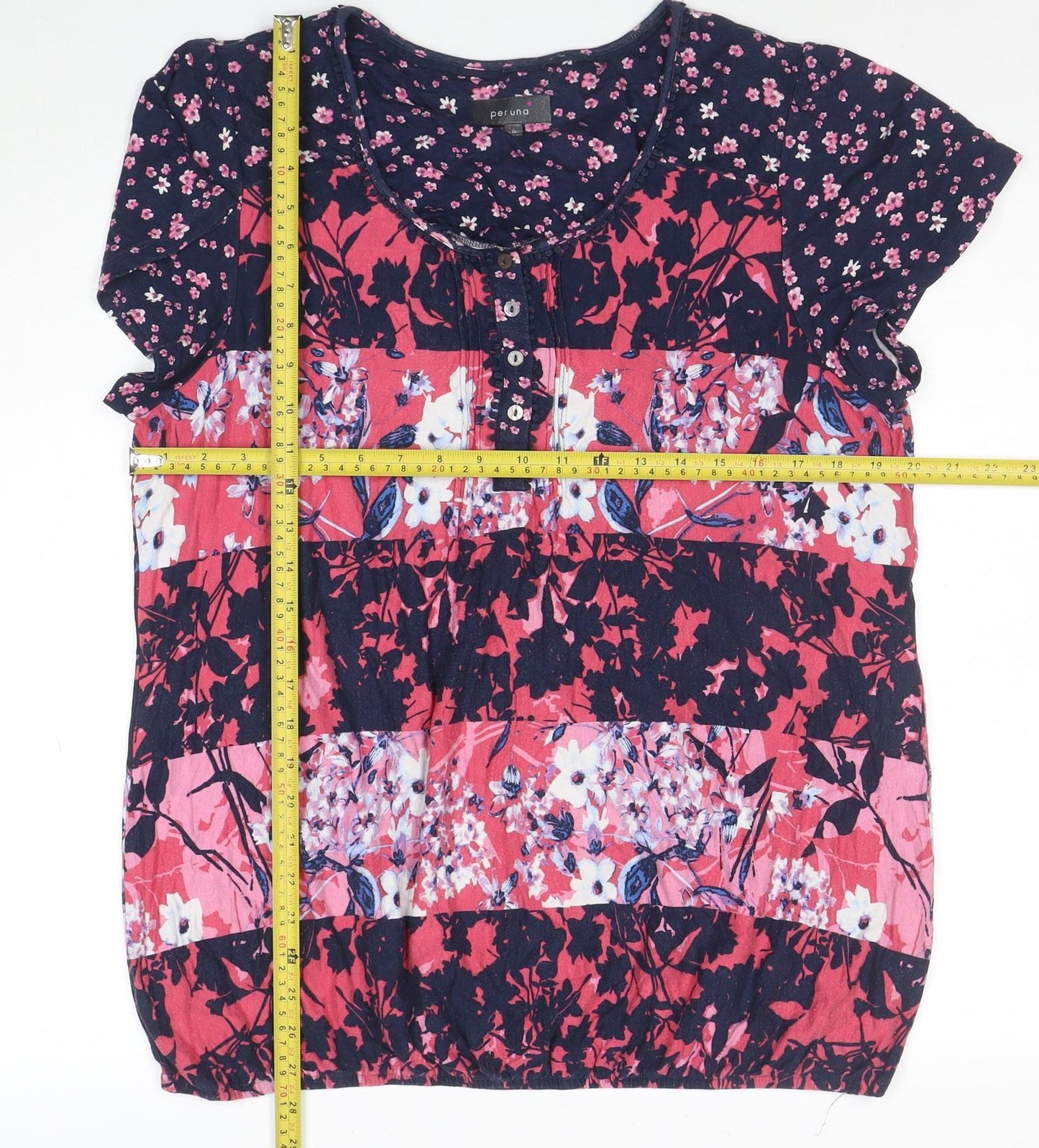 Marks and Spencer Per Una Women's Multicoloured Floral Tunic Blouse Size 18