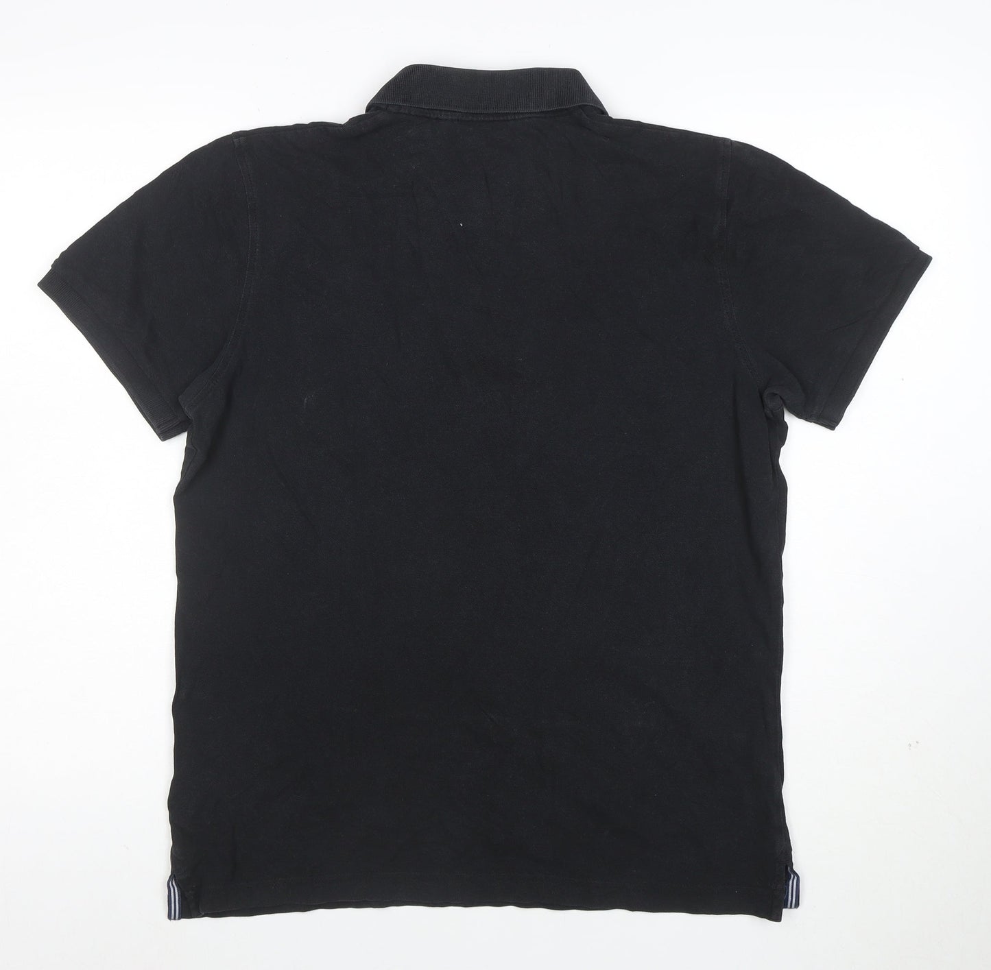 GANT Men's Black Cotton Polo Shirt Size M Short Sleeve Classic Fit