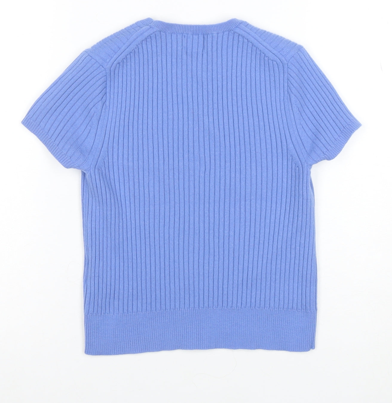 Polo Ralph Lauren Women's Blue Merino Wool Short Sleeve T-Shirt S