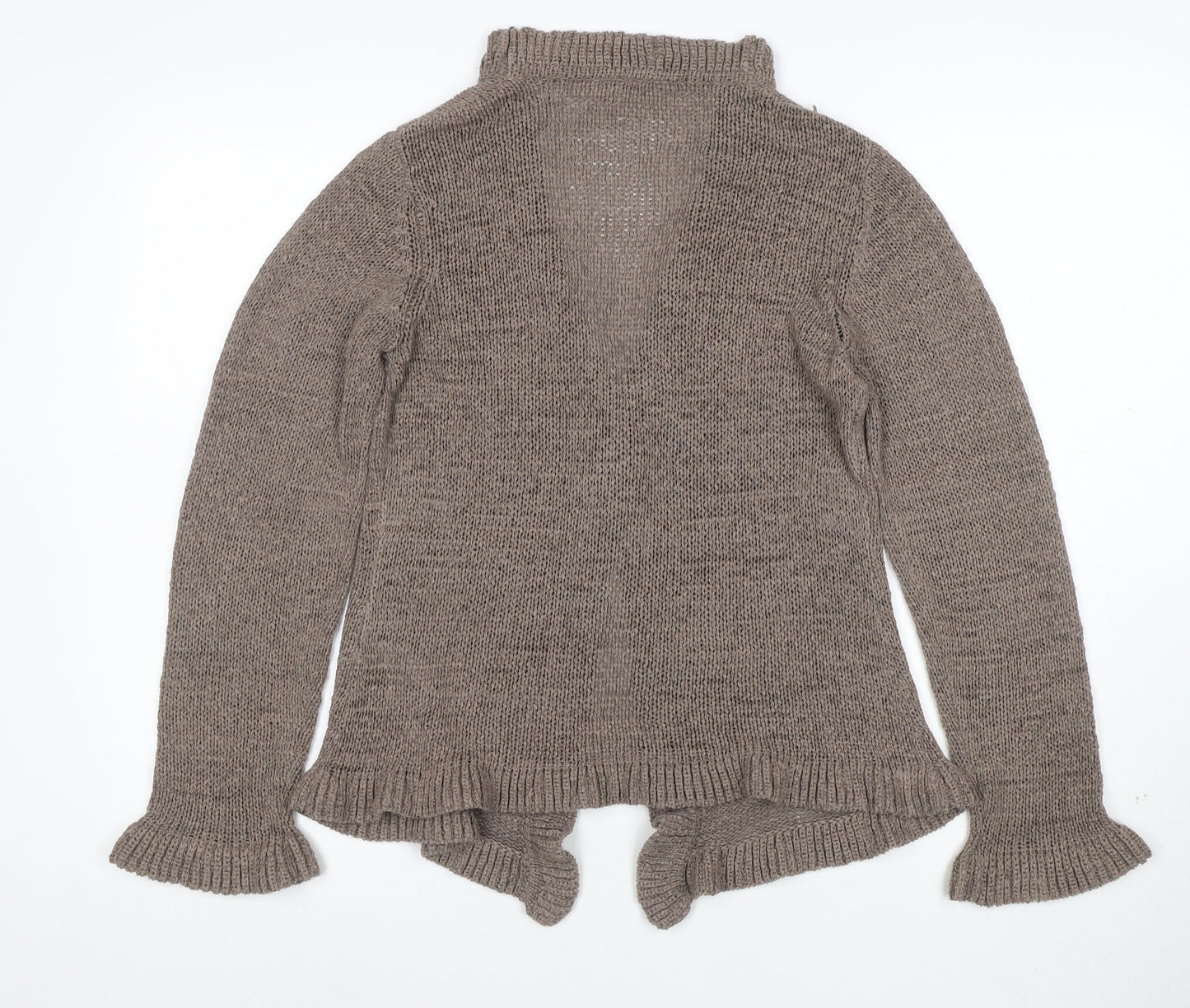 BHS Women’s Brown V-Neck Long Sleeve Knit Cardigan Size 12