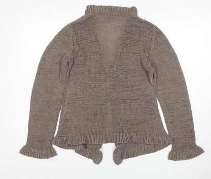 BHS Women’s Brown V-Neck Long Sleeve Knit Cardigan Size 12
