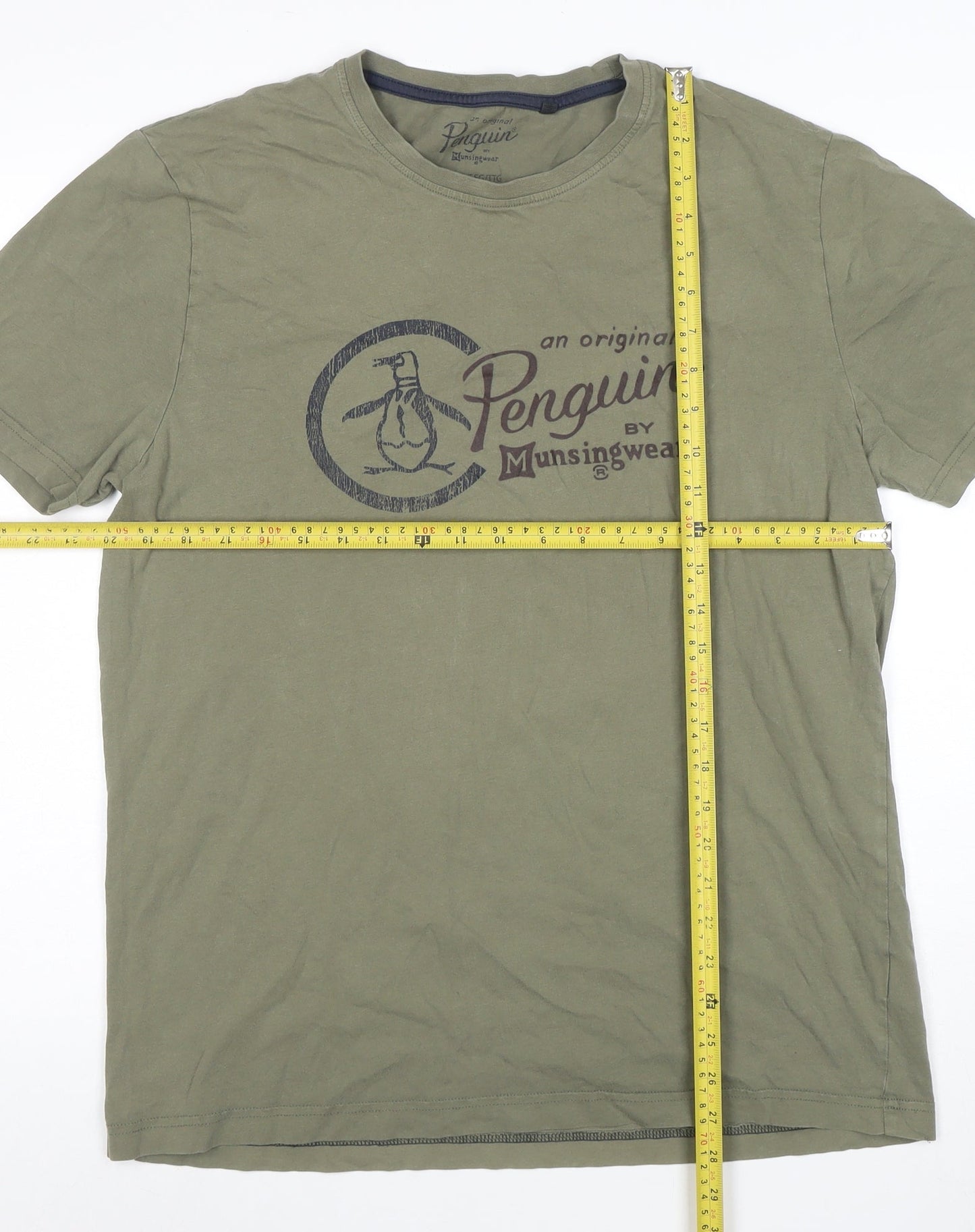 Penguin by Munsingwear Men's Green 2XL Graphic Cotton T-Shirt