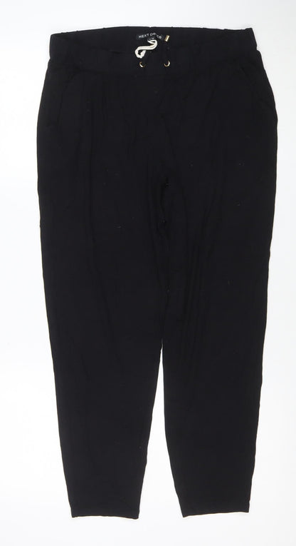 Next Women’s Black Petite Size 12 Jogger Style Trousers Lyocell Blend