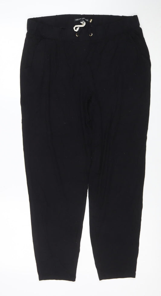 Next Women’s Black Petite Size 12 Jogger Style Trousers Lyocell Blend