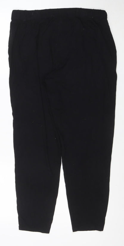 Next Women’s Black Petite Size 12 Jogger Style Trousers Lyocell Blend