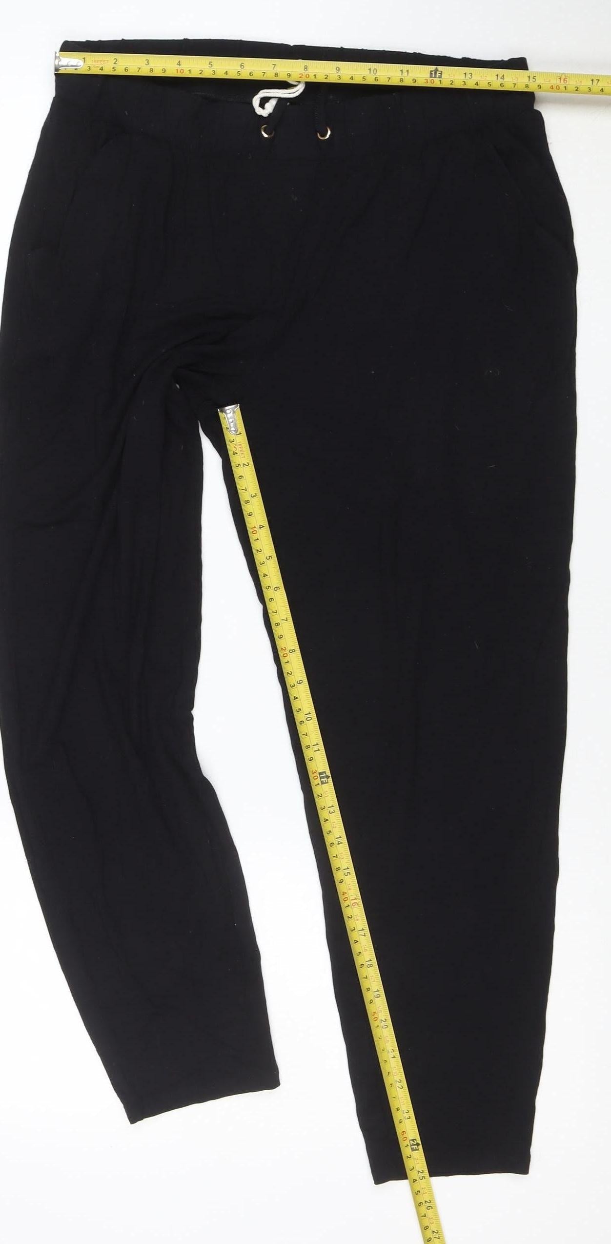 Next Women’s Black Petite Size 12 Jogger Style Trousers Lyocell Blend