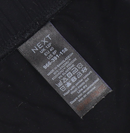 Next Women’s Black Petite Size 12 Jogger Style Trousers Lyocell Blend