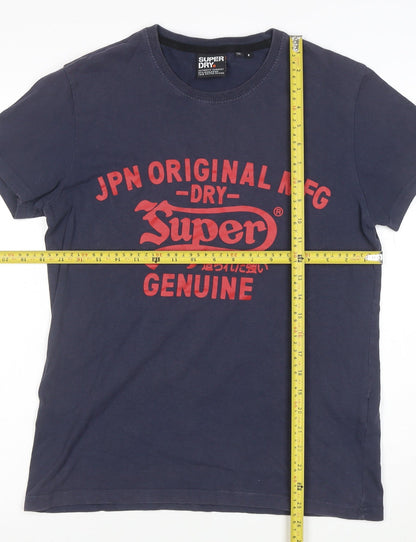 Superdry Men's Navy Blue Graphic Print Crew Neck T-Shirt Size S