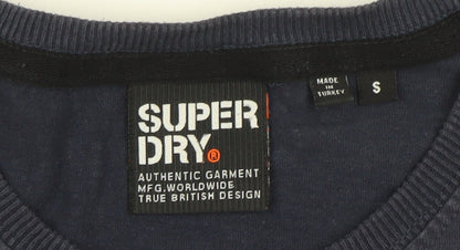 Superdry Men's Navy Blue Graphic Print Crew Neck T-Shirt Size S
