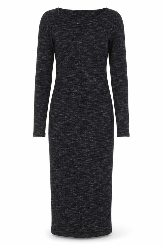 Bershka Women Black Long Sleeve Long Bodycon Dress Size S
