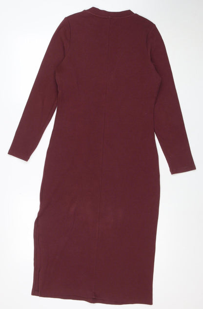 Banana Republic Women’s Petite Red Knit Bodycon Midi Dress M