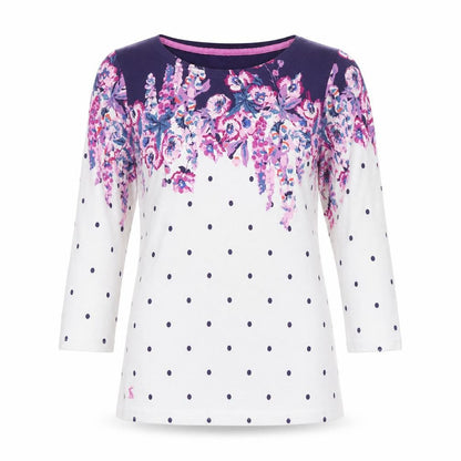 Joules Womens Multicoloured Floral Polka Dot Cotton Tunic Top Size 10
