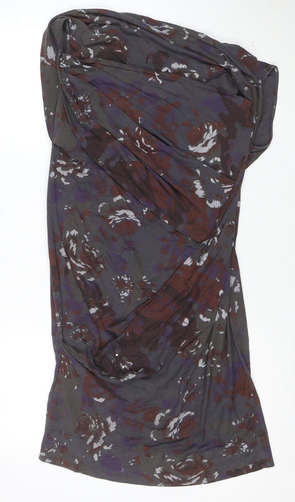 Diesel Womens Multicoloured Floral Cotton Bodycon Dress M