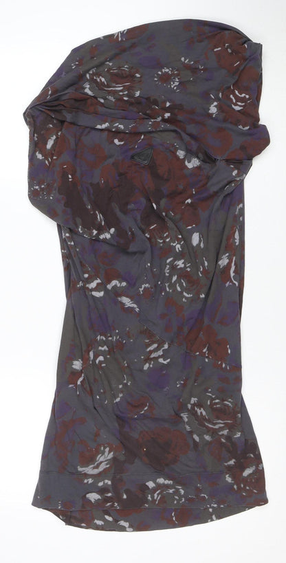 Diesel Womens Multicoloured Floral Cotton Bodycon Dress M