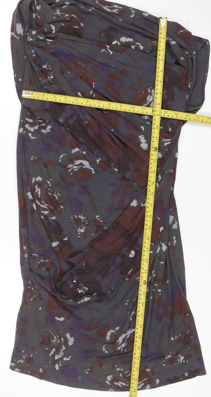 Diesel Womens Multicoloured Floral Cotton Bodycon Dress M