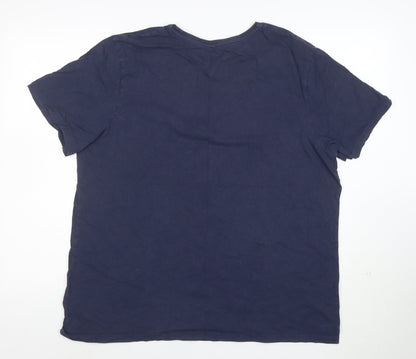 Animal Women’s Navy Blue Cotton T-Shirt XL Short Sleeve Crew Neck