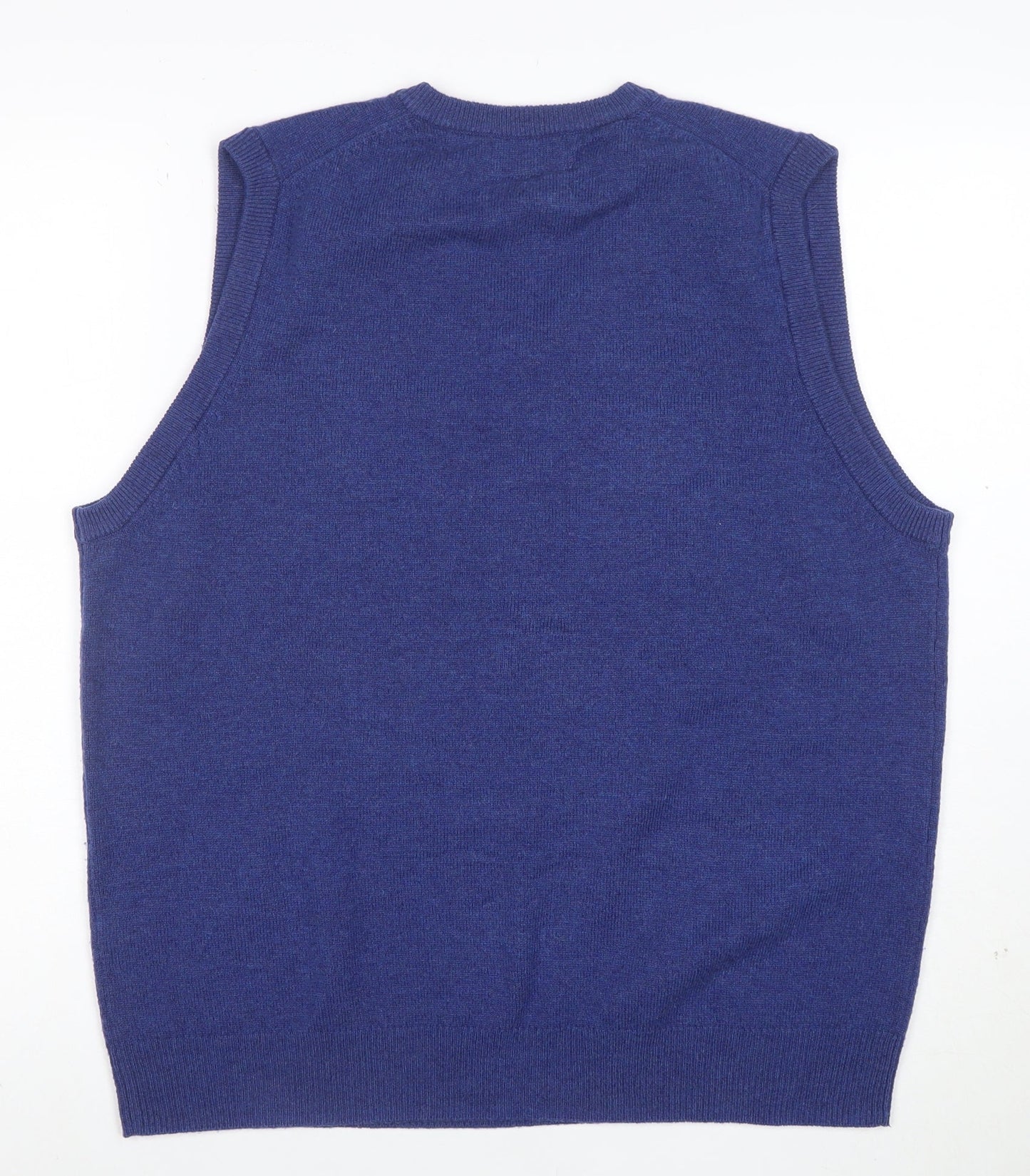 Marks and Spencer Blue Harbour Men's Blue Lambswool V-Neck Vest M