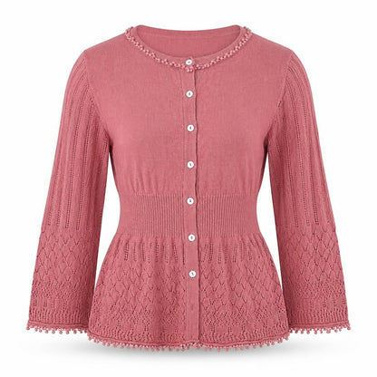Ann Taylor Women’s Pink 3/4 Sleeve Knit Cardigan Size S