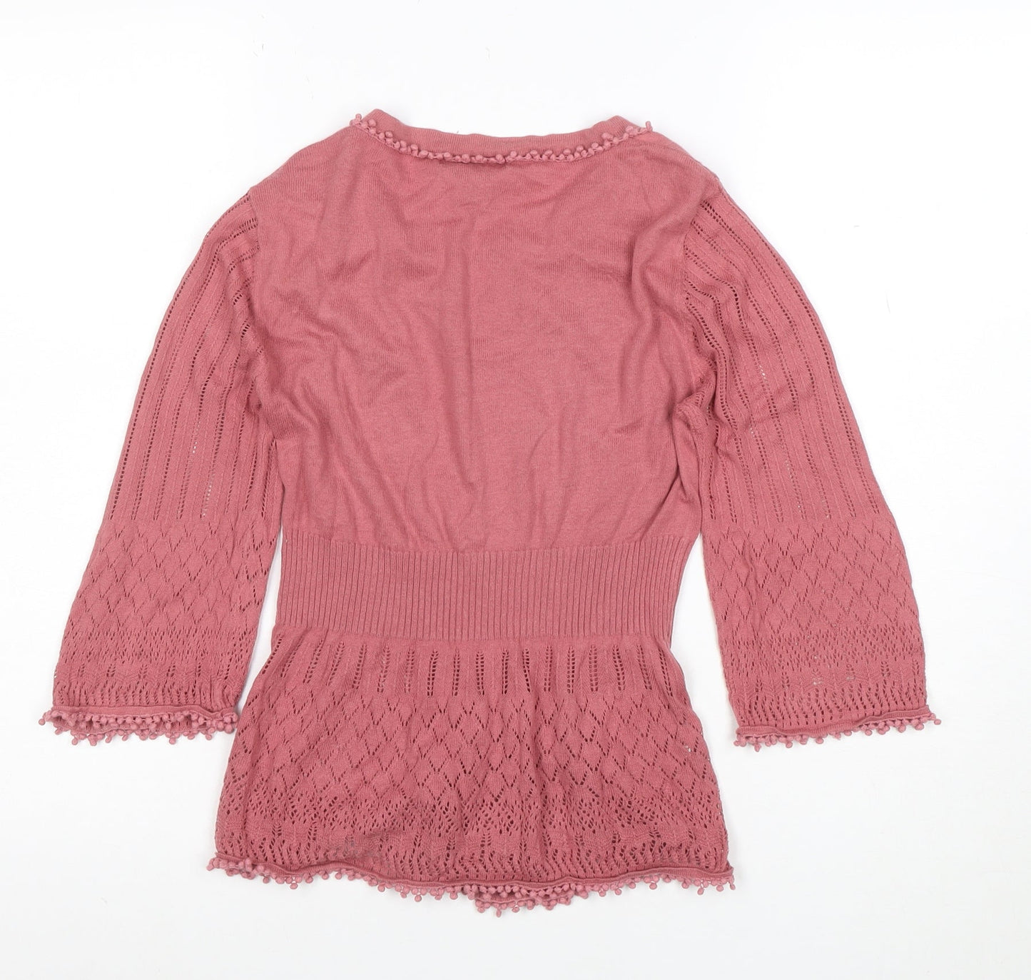 Ann Taylor Women’s Pink 3/4 Sleeve Knit Cardigan Size S
