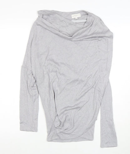 Apricot Women’s Grey Cowl Neck Long Sleeve Blouse XS