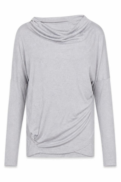 Apricot Women’s Grey Cowl Neck Long Sleeve Blouse XS