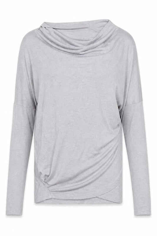 Apricot Women’s Grey Cowl Neck Long Sleeve Blouse XS