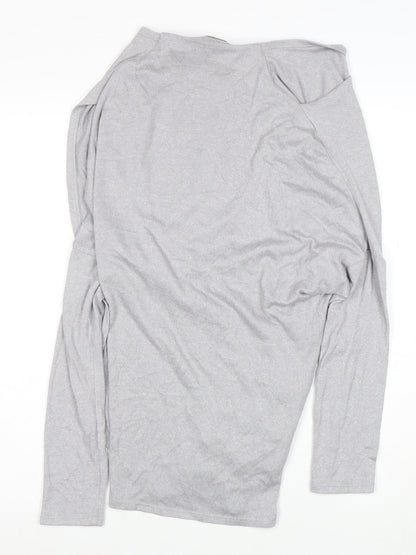 Apricot Women’s Grey Cowl Neck Long Sleeve Blouse XS