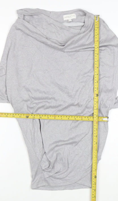 Apricot Women’s Grey Cowl Neck Long Sleeve Blouse XS