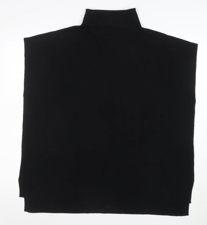 F&F Women Black L Roll Neck Sleeveless Knit Jumper
