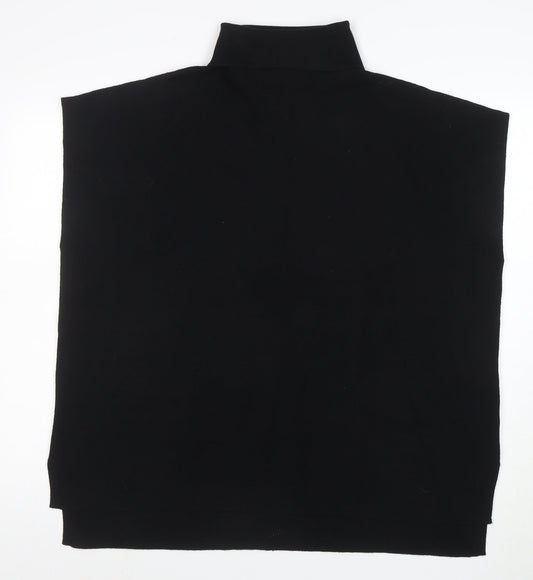 F&F Women Black L Roll Neck Sleeveless Knit Jumper