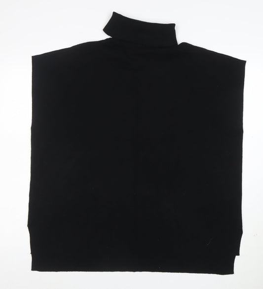 F&F Women Black L Roll Neck Sleeveless Knit Jumper