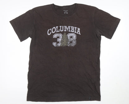 Columbia Men's Brown Graphic Outdoor T-Shirt Size L Cotton