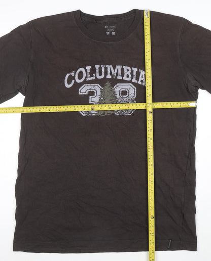 Columbia Men's Brown Graphic Outdoor T-Shirt Size L Cotton