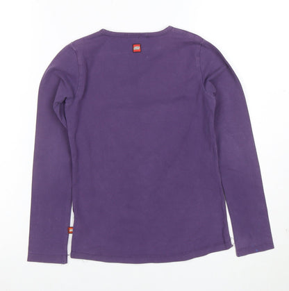 Lego Girls Purple Long Sleeve Graphic T-Shirt Size 146 Cotton Blend