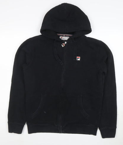 Fila White Line Men's Black Full Zip Hoodie Size M